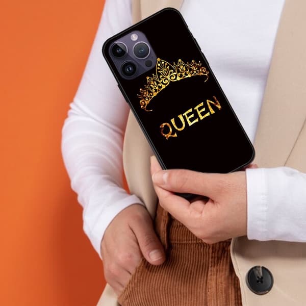 2 stk. King & Queen iPhone 15 Plus beskyttelsesdeksler, pent iPhone 15pro-deksel til iPhone 15 Plus Pro Max Black iPhone 15 Plus