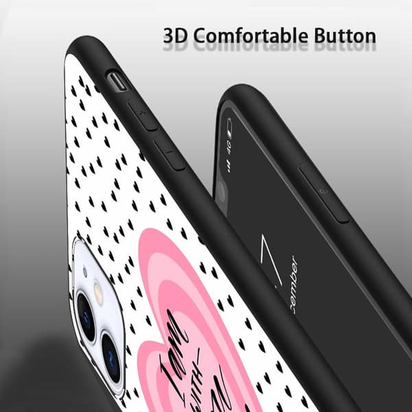 Trykk iPhone 14 PRO MAX deksler, deksel iPhone 17 Plus for 13 Pro Max 14 15 Plus XR X 17 16 Valentinsdag deksler Black iPhone 17 Air