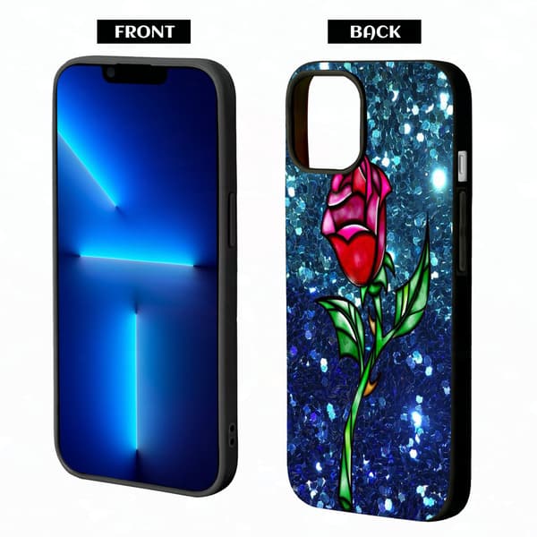 2 st Tecknad Ros iPhone 15 Pro Max Skyddsfodral, Snygga i Phone 15 Pro för iPhone 15 Plus Pro Max Black iPhone 15 Plus