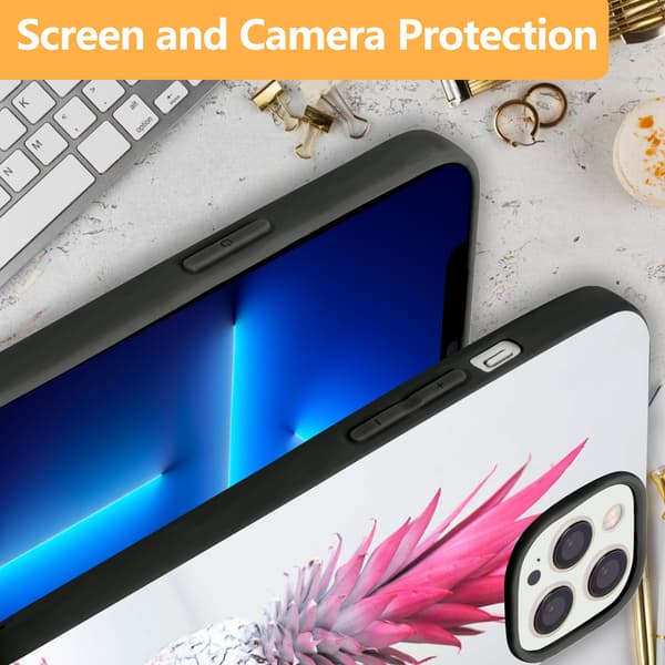 2 stk. Cremefarvede roser iPhone 15 Pro Beskyttelsesetuier, Holdbart iPhone 15 Etui til Kvinder til iPhone 15 Plus Pro Max Black iPhone 15