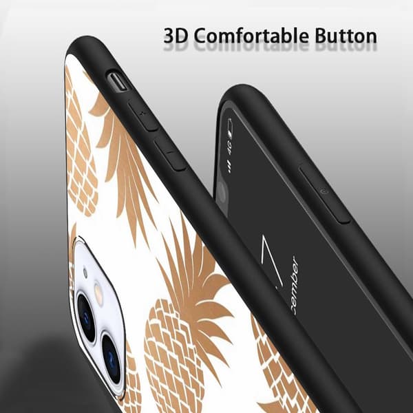 2 stk. Sjove ananas iPhone 15 Pro Max covers, Smuk iPhone Pro Max 15 til iPhone 15 Plus 15 Pro 15 Pro Max Black iPhone 15 Pro Max
