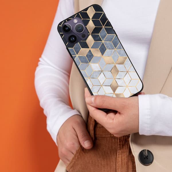 2 stk. Marmor iPhone 15 Pro Max Cover Cases, Brugervenlig Apple 15 case til iPhone 15 Plus Pro Max Black iPhone 15