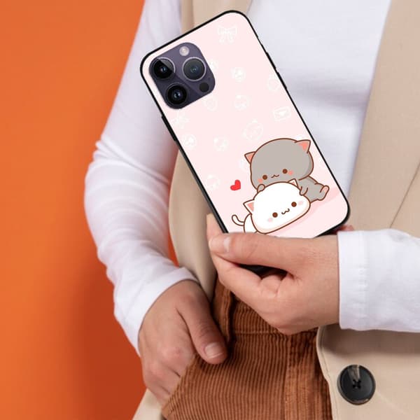 2 stk. Søde iPhone 15 Covers, Dramatisk Apple iPhone 15 plus cover til iPhone 15 Plus 15 Pro 15 Pro Max Black iPhone 15 Pro Max