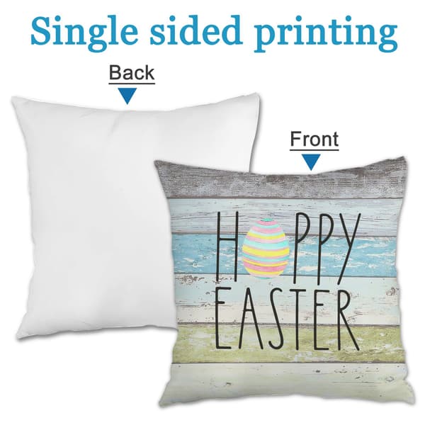 4 st Gårdshus Påskkuddar Kuddfodral, 45x45cm Mjuka Sängkuddfodral för Soffa Säng Vardagsrum Sovrum 4Pcs-45x45cm
