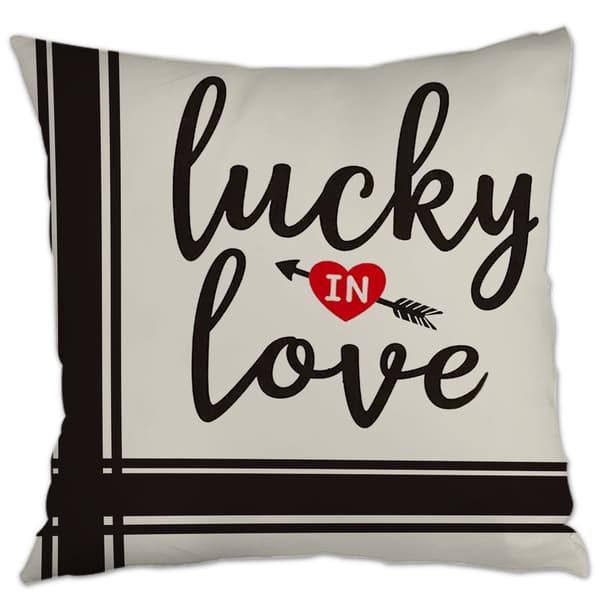 Love Theme Pudebetræk, pudebetræk med lynlås til par 45x45cm