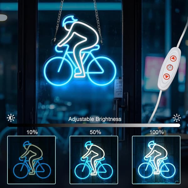 Cykel Neonskylt Dekoration för Sovrum Vardagsrum Mansgrotta Studio, Spelrum Väggkonst 12in