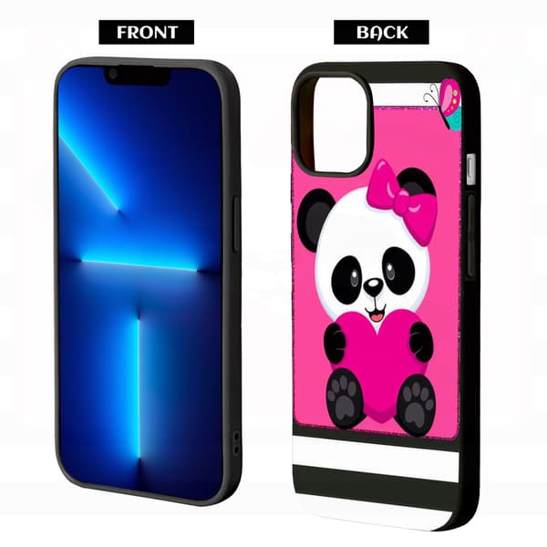 2 stk. Søde Panda iPhone 15 Pro Max Covers, Print 15 plus cover til iPhone 15 Plus 15 Pro 15 Pro Max Black iPhone 15 Plus