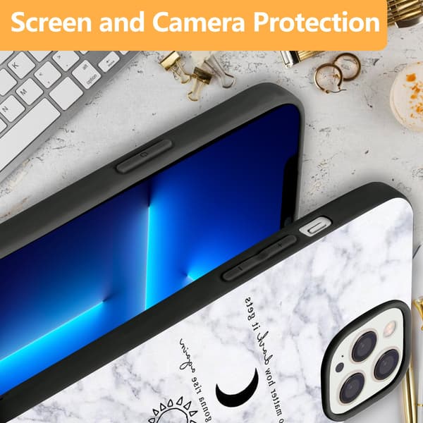 2 stk. Marmor iPhone 15 Pro Max Beskyttelsesetuier, Brugbare iPhone15 til iPhone 15 Plus 15 Pro 15 Pro Max Black iPhone 15