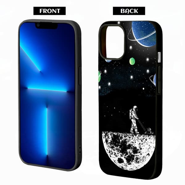 2 stk Måne iPhone 15 Pro Max Telefondeksel, Slankt iPhone 15 Vanntett Deksel for iPhone 15 Plus 15 Pro 15 Pro Max Black iPhone 15
