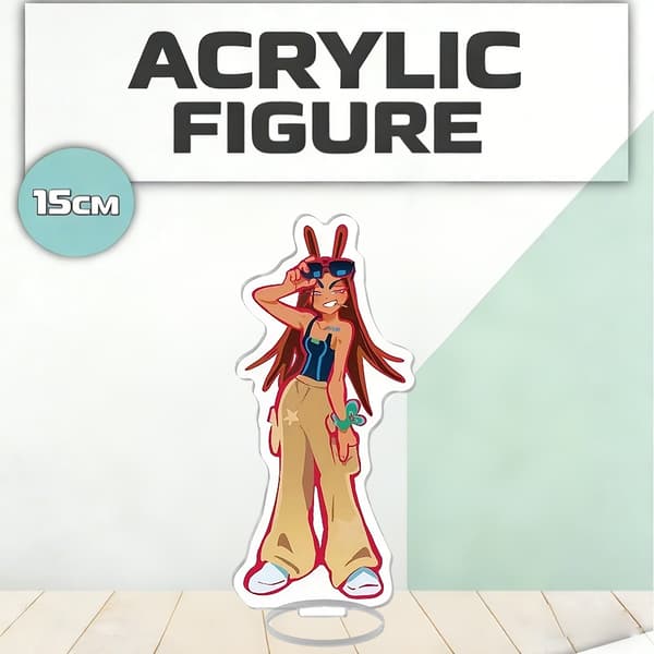 Animekarakter Akrylstativ: Flatplate 2D-design, Solid Basestativ, Skrivebordsdekor og Samleobjekt Bursdagsgave 15cm