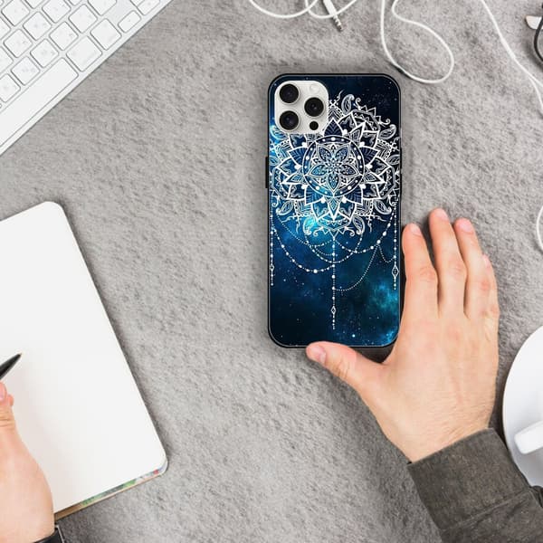 2 stk. Farverig Mandala iPhone 15 Skal, Seneste iPhone 15 Telefoncovers til iPhone 15 Plus 15 Pro 15 Pro Max Black iPhone 15 Pro Max