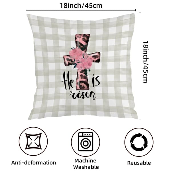Set med 4 rustika påskmode heminredningskuddar, 45x45cm mjuka sängkuddöverdrag för sovrum hempåskdekoration 4Pcs-45x45cm
