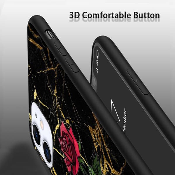 2 stk. Marmor Rose iPhone 15 Plus deksler, stilige iPhone 15 Mini for iPhone 15 Plus 15 Pro 15 Pro Max Black iPhone 15 Pro Max