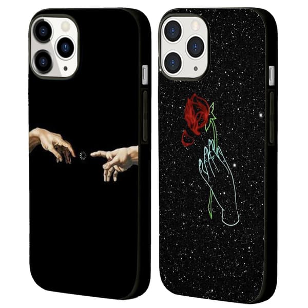 2-pack iPhone 15 Pro TPU-skal för par, Vattentätt Comic iPhone 15-skal för iPhone 15 Plus Pro Max Black iPhone 15 Plus