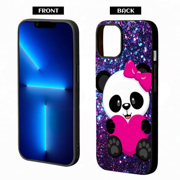 2 stk. Søde panda iPhone 15 Plus covers, Fantastiske iPhone 15 Pro covers til iPhone 15 Plus Pro Max Black iPhone 15