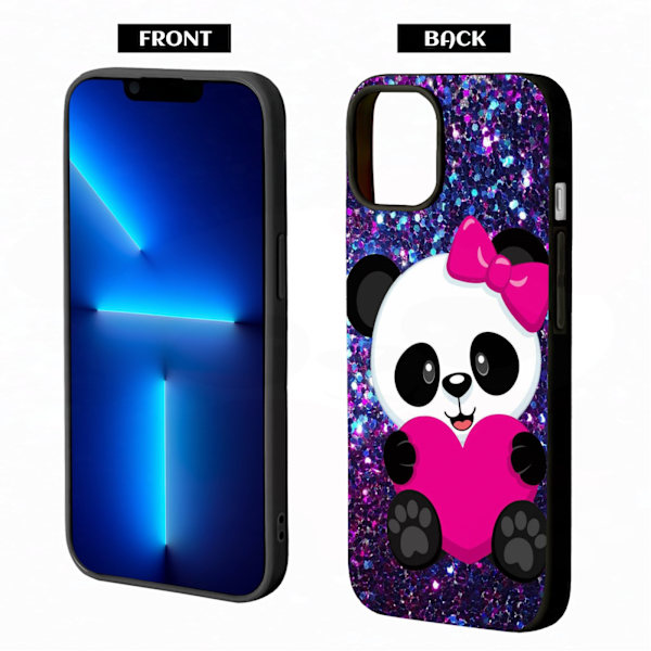 2 stk. Søde panda iPhone 15 Plus covers, Fantastiske iPhone 15 Pro covers til iPhone 15 Plus Pro Max Black iPhone 15 Pro Max