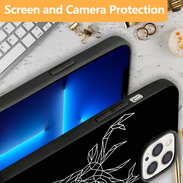 2 stk enkle mønstre iPhone 15 Pro deksler, nyhet iPhone 15 deksel til iPhone 15 Plus Pro Max Black iPhone 15 Plus