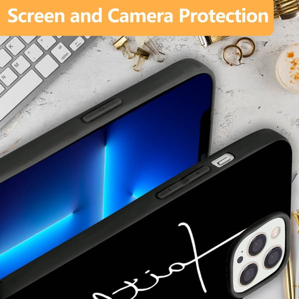 2 stk. iPhone 15 Plus Beskyttelsescover til par, Cool Cover til iPhone 15 Pro til iPhone 15 Plus Pro Max Black iPhone 15 Plus