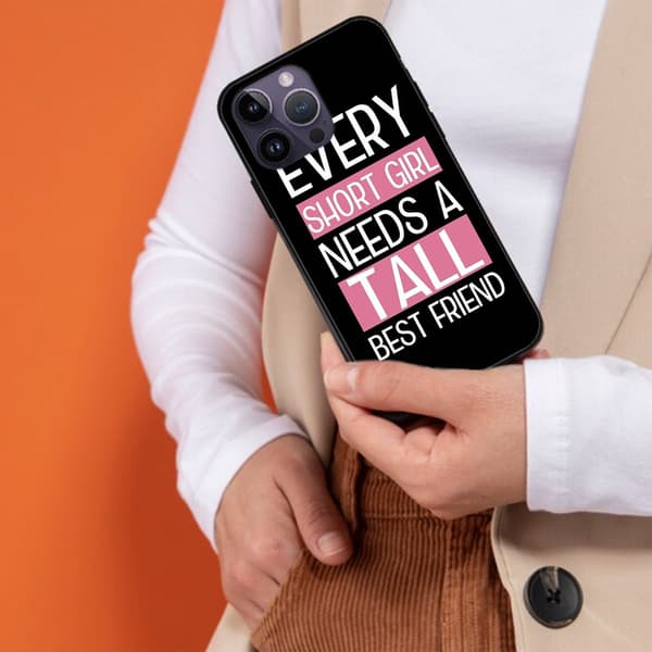 2 st Bästa vänner iPhone 15 Skal, Slim iPhone 15 Pro Max mobilskal för iPhone 15 Plus 15 Pro 15 Pro Max Black iPhone 15 Plus