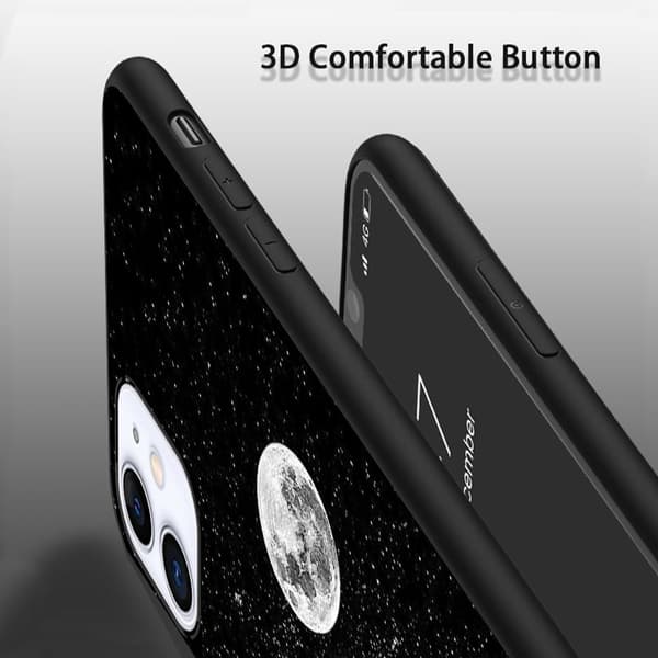 2 stk Måne iPhone 15 Pro Max Telefondeksel, Slankt iPhone 15 Vanntett Deksel for iPhone 15 Plus 15 Pro 15 Pro Max Black iPhone 15