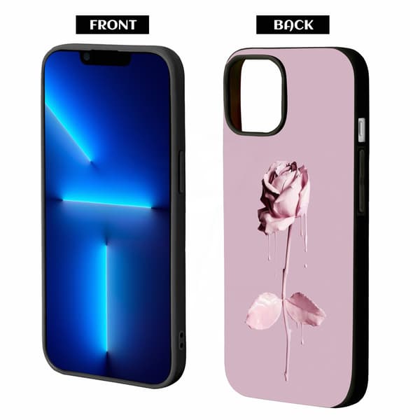 2 stk. Cremefarvede roser iPhone 15 Pro Beskyttelsesetuier, Holdbart iPhone 15 Etui til Kvinder til iPhone 15 Plus Pro Max Black iPhone 15 Pro Max
