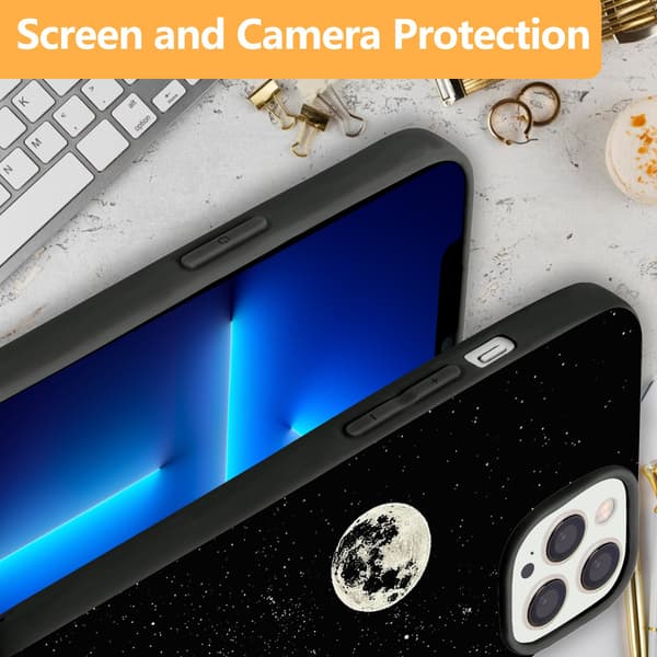2-pack Stjärnhimmel iPhone 15 Pro Max Skyddsskal, Pojkar & Flickor iPhone 15 skal för iPhone 15 Plus Pro Max Black iPhone 15 Plus