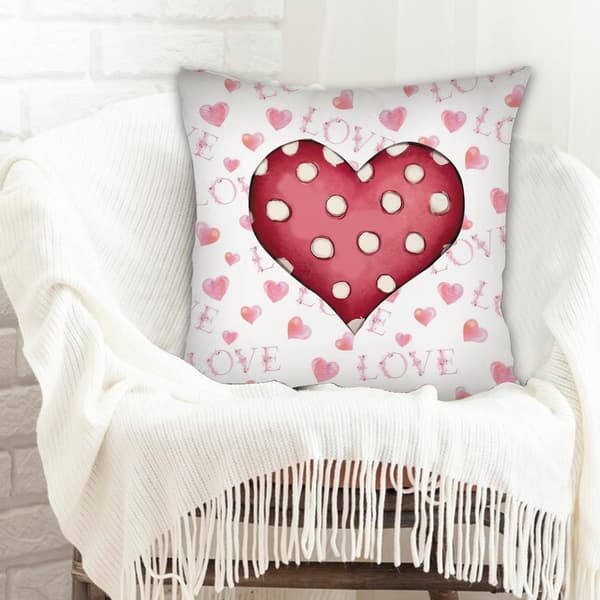 Alla hjärtans dag-tema Mode Heminredning Kuddfodral, 45x45cm Polyester Prydnadskudde Örngott Kuddfodral för Soffa Sovrum Vardagsrum 45x45cm