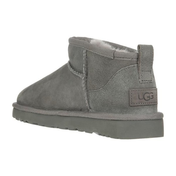 Stövlar - UGG - CLASSIC ULTRA MINI - Dam - Läder - Grå - Platt Grå 41