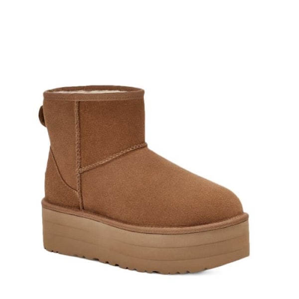 UGG CLASSIC MINI PLATFORM boot - Brun - Ovandel i mocka - UGGplush™ 17 mm 80 % återvunnen ull kastanj 40