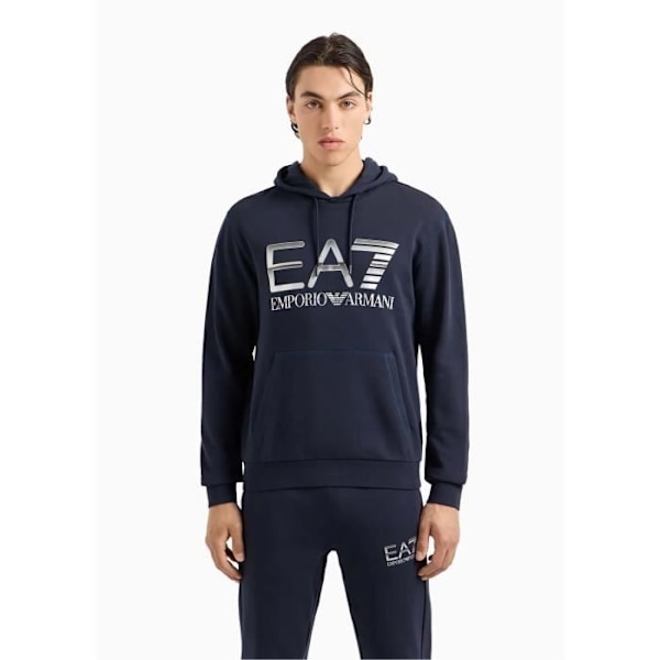 Sweatshirt - EA7 - Herr - Blå - Långa ärmar - Med huva Blå S