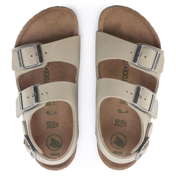 Birkenstock Milano Bfbc Earthy V. Fad barnsandaler. Grönt - Blekt khaki - Blandat - Mocka-Nubuck Blekt khaki 30