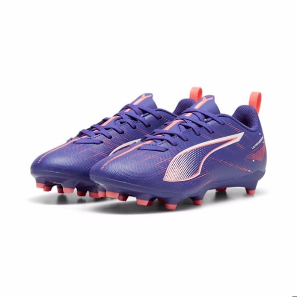 Puma Ultra Play FG/AG fotbollsskor för barn Lapis Lazuli-PUMA White-Sunset Glow 38