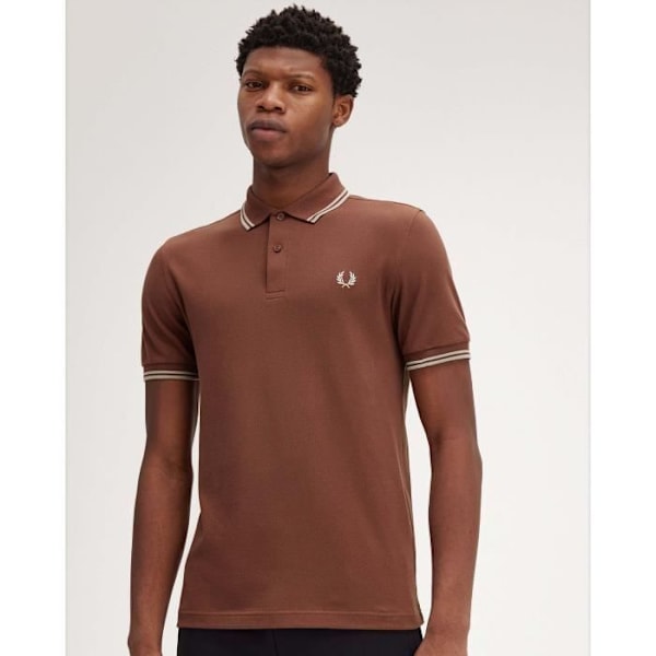 Fredperry Fp Pikétröja med dubbla knappar Fred Perry Brun M