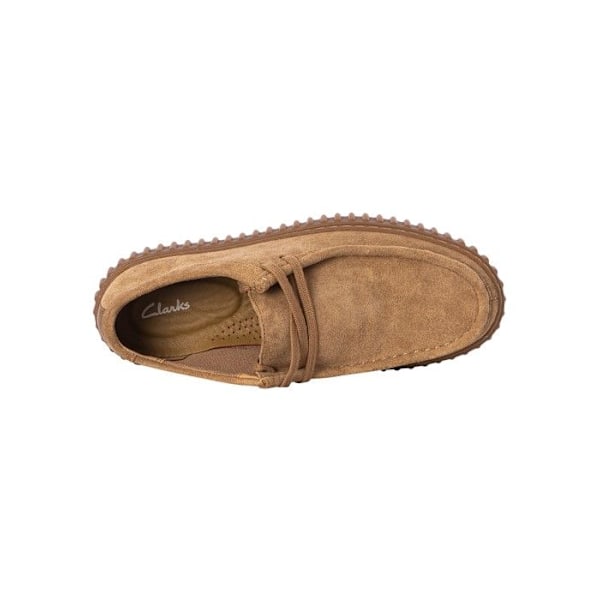 Clarks Main Torhill Lo Herrskor I Mörk Sand Färg Mocka Från Clarks - 46