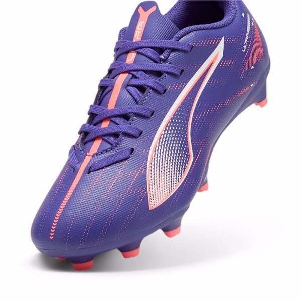 Puma Ultra Play FG/AG fotbollsskor för barn Lapis Lazuli-PUMA White-Sunset Glow 36