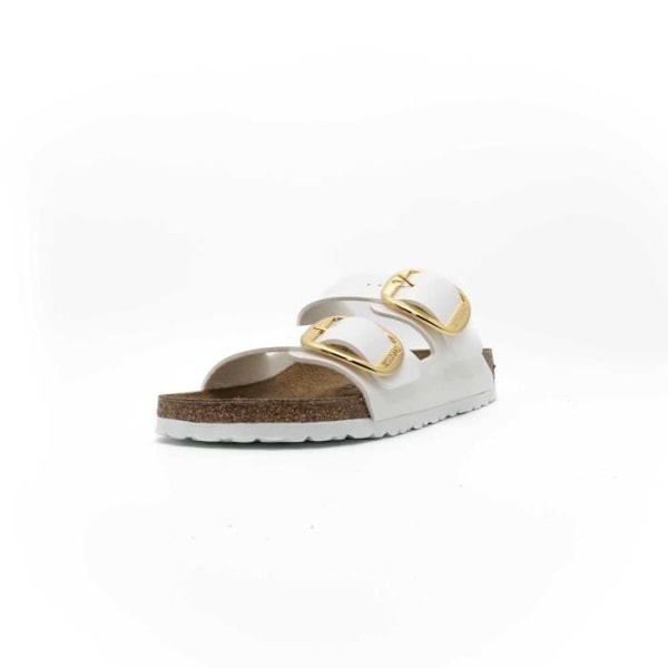 Birkenstock Arizona White Patent Large Spännetofflor, Birko Flor Patent Vit 36