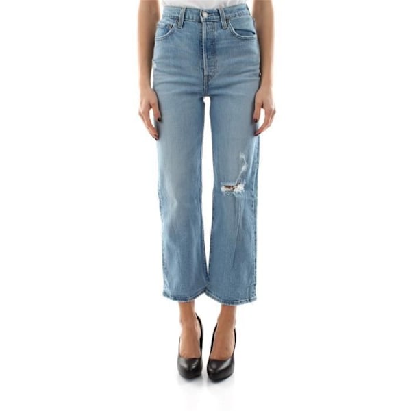 LEVIS 72693 0035 RIBCAGE RAK JEANS Kvinna DENIM LJUSBLÅ ljusblå denim 38