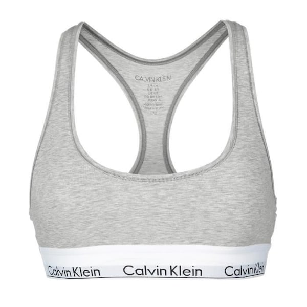 CALVIN KLEIN - Crop top-bh i bomull - Grå grå ljung XS