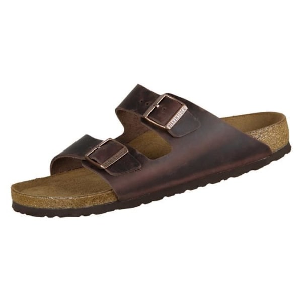 Birkenstock Arizona WB sandaler i oljat nubuckläder för män och kvinnor - Brun - Tillverkad i Tyskland kastanj 46