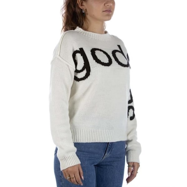 Deha Deesse dam sweatshirt Vit - Rundad krage - Alpaca ullblandning - Tillverkad i Italien Vit M