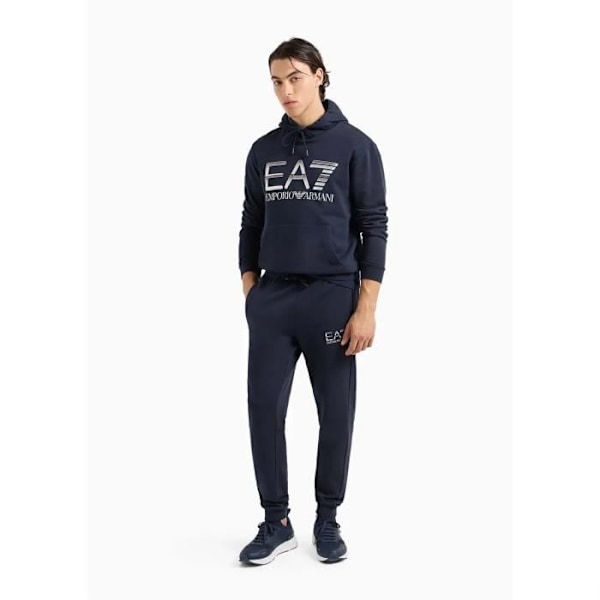 Sweatshirt - EA7 - Herr - Blå - Långa ärmar - Med huva Blå XL