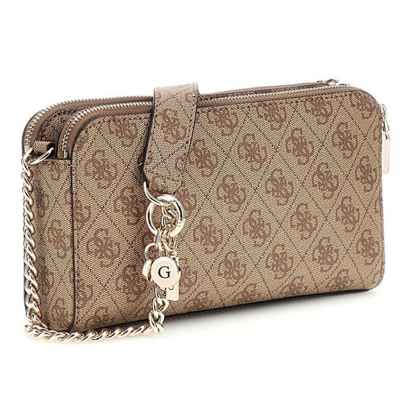 GUESS Ljusbrun Crossbody axelväska för kvinnor - Eco Erica Status Crossbody Latte Logotyp 280316 ljusbrun, brun