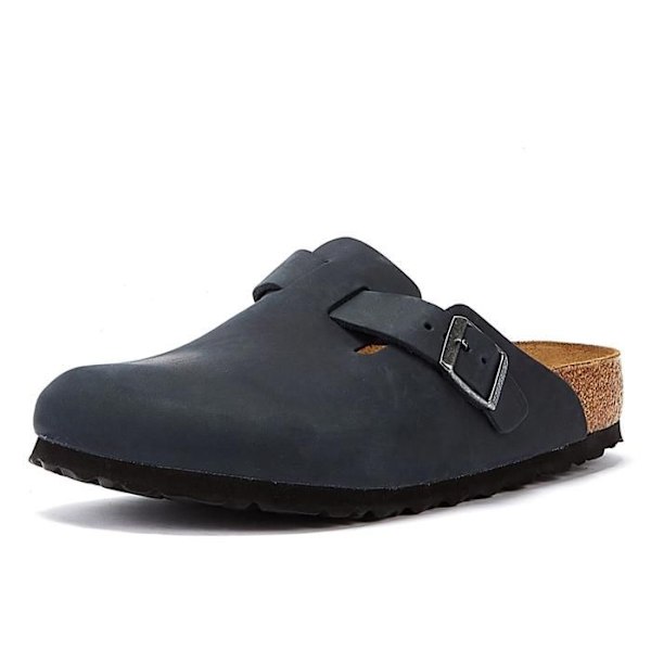 Svart Boston träsko - Birkenstock - Unisex - Läder - Justerbart spänne Svart 42