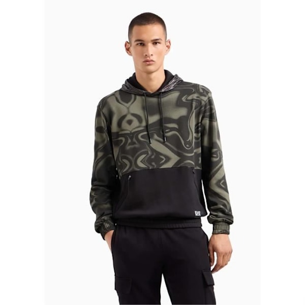 EA7 Sweatshirt - Fancy Green - Långa ärmar - Med huva Grön S