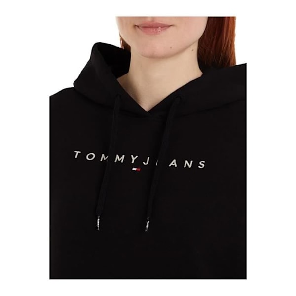 Svart hoodie - Tommy Jeans - Dam - långa ärmar Svart M