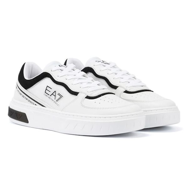 EA7 Premium Court vit/svarta sneakers för män - 42 EUR Vit 42