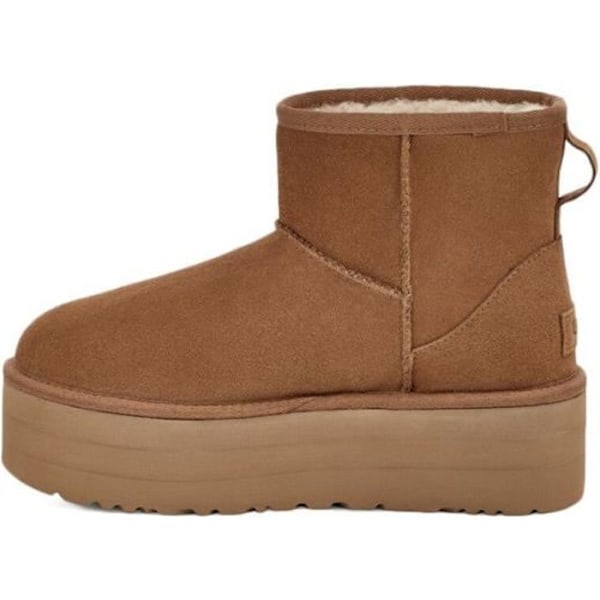 UGG CLASSIC MINI PLATFORM boot - Brun - Ovandel i mocka - UGGplush™ 17 mm 80 % återvunnen ull kastanj 37