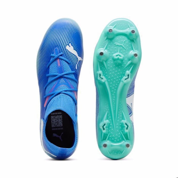 Puma Future Match SG fotbollsskor Bluemazing-PUMA vit-elektrisk peppa 40 1/2