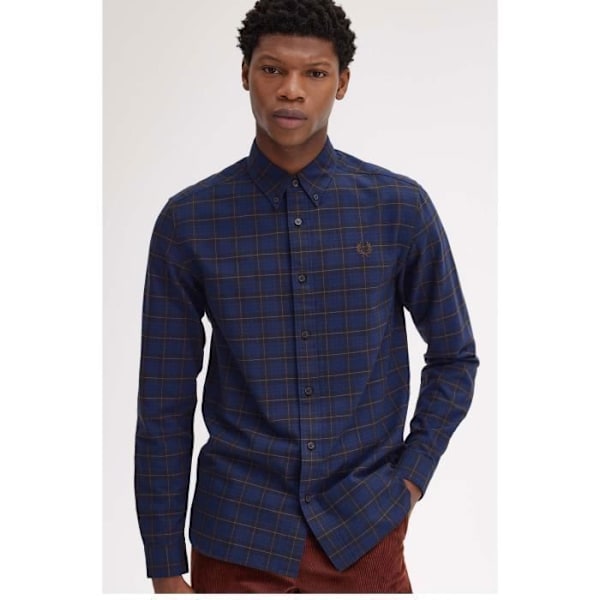 Oxford Tartan-skjorta Fredperry Fp Blå S