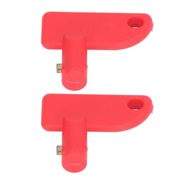 2 stk. Kill Switch Reserve Nøgle Mini Batteri Afbryder Isolator til Båd Marine Bil Lastbil Rød